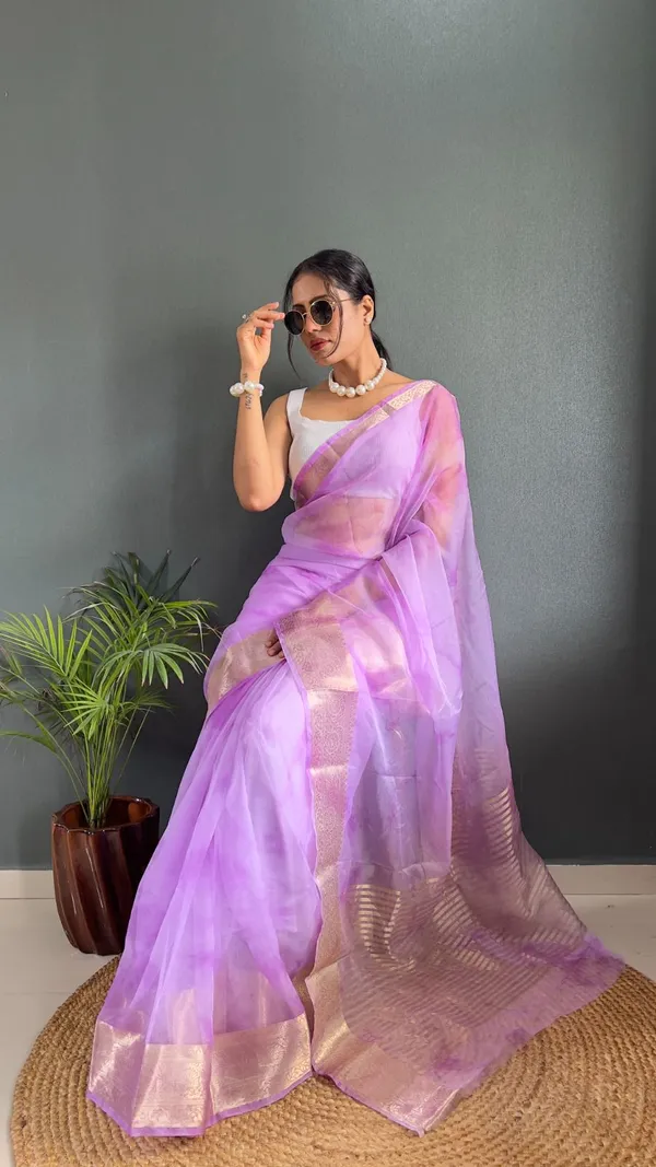 Rangritiya™_Purple_Kora_Organza_Pure_Zari_Weaving_Saree_For_Women_&_Girls_|_Ethnic_Saree_for_Women