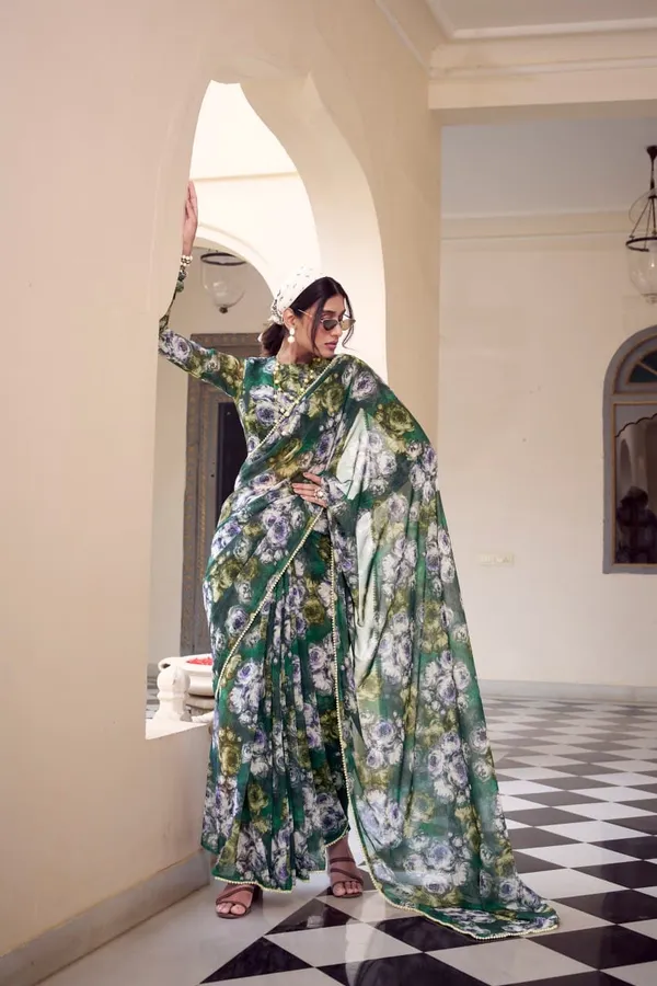 Green_Weightless_Marble_Floral_Printed_With_Pearl_Lace_Border_Saree_|_Ethnic_Saree_for_Women