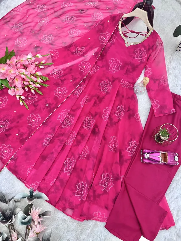 Pink_Faux_Georgette_Anarkali_with_Real_Mirror_Hand_Work,_Pant_&_Dupatta_|_Party_Wear_Designer_Set
