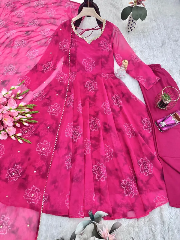 Pink_Faux_Georgette_Anarkali_with_Real_Mirror_Hand_Work,_Pant_&_Dupatta_|_Party_Wear_Designer_Set