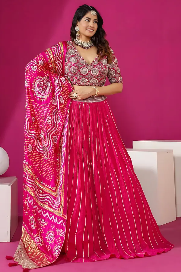Pink_Chinone_Lehenga_Choli_with_Gota_Patti_Embroidery_Blouse_&_Digital_Print_Dupatta_|_Golden_Ribbon_Flair