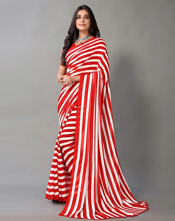 Red_Soft_Georgette_Striped_Printed_Saree_|_Ethnic_Saree_for_Women