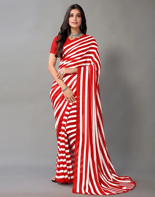 Red_Soft_Georgette_Striped_Printed_Saree_|_Ethnic_Saree_for_Women