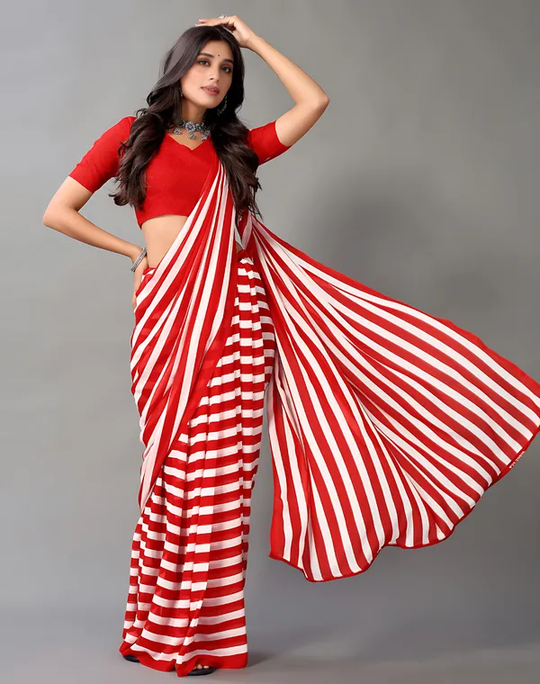Red_Soft_Georgette_Striped_Printed_Saree_|_Ethnic_Saree_for_Women