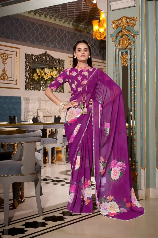 Purple_Georgette_Printed_With_Pearl_Lace_Border_Saree_|_Ethnic_Saree_for_Women