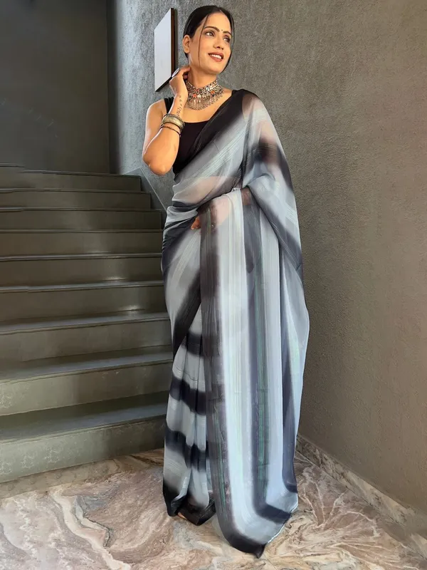 Grey_Soft_Georgette_3_Tone_Shade_Ready_To_Wear_Saree_|_Ethnic_Saree_for_Women