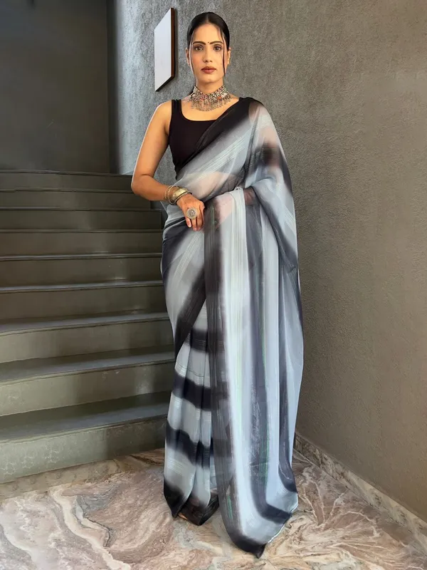 Grey_Soft_Georgette_3_Tone_Shade_Ready_To_Wear_Saree_|_Ethnic_Saree_for_Women