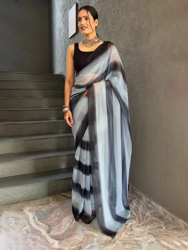 Grey_Soft_Georgette_3_Tone_Shade_Ready_To_Wear_Saree_|_Ethnic_Saree_for_Women