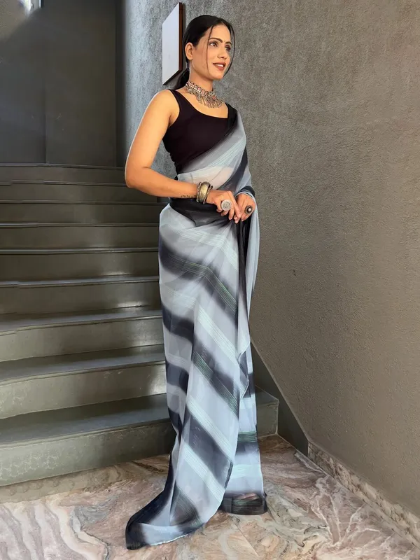 Grey_Soft_Georgette_3_Tone_Shade_Ready_To_Wear_Saree_|_Ethnic_Saree_for_Women