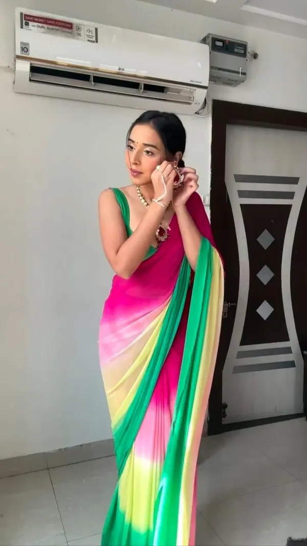 Rangritiya™_Multicolor_Soft_Georgette_3_Tone_Shade_Ready_To_Wear_Saree_For_Women_&_Girls_|_Ethnic_Saree_for_Women