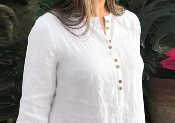 White__Cotton_Solid_Short_Kurta_|_For_Women