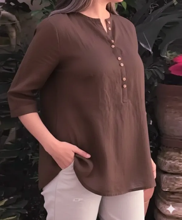 Brown_cotton_kurta_for_women_