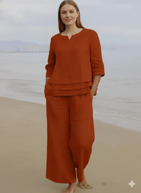 Cotton_co-ord_set_for_women_rust