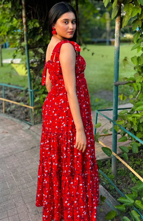 Red_Cotton_Crepe_Printed_Maxi_Dress_|_For_Women