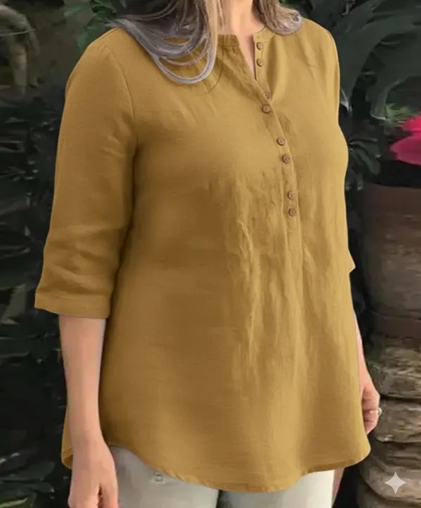 Dark_mustred_cotton_kurta_for_women_