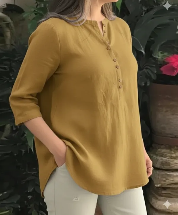 Dark_mustred_cotton_kurta_for_women_