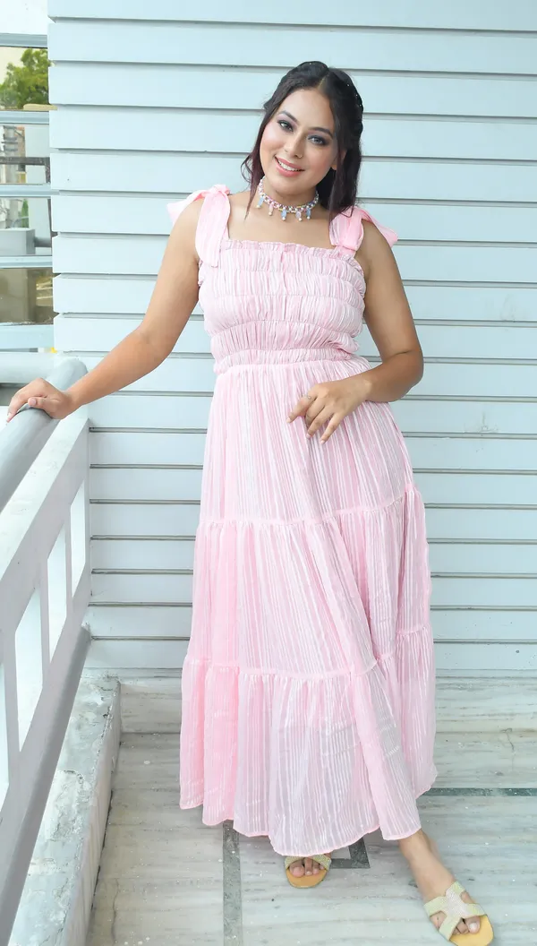 Pink_Georgette_Flared_Maxi_Dress_|_For_Women