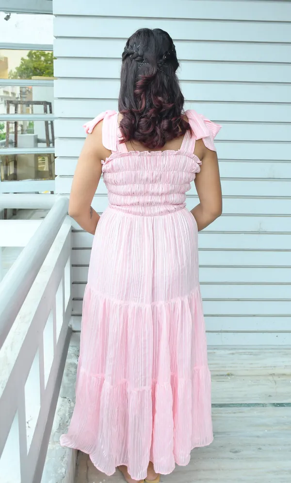 Pink_Georgette_Flared_Maxi_Dress_|_For_Women