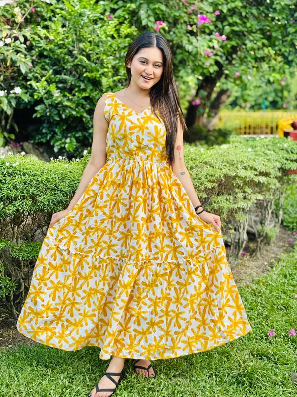 Yellow_Cotton_Printed_Flared_Maxi_Dress_|_For_Women