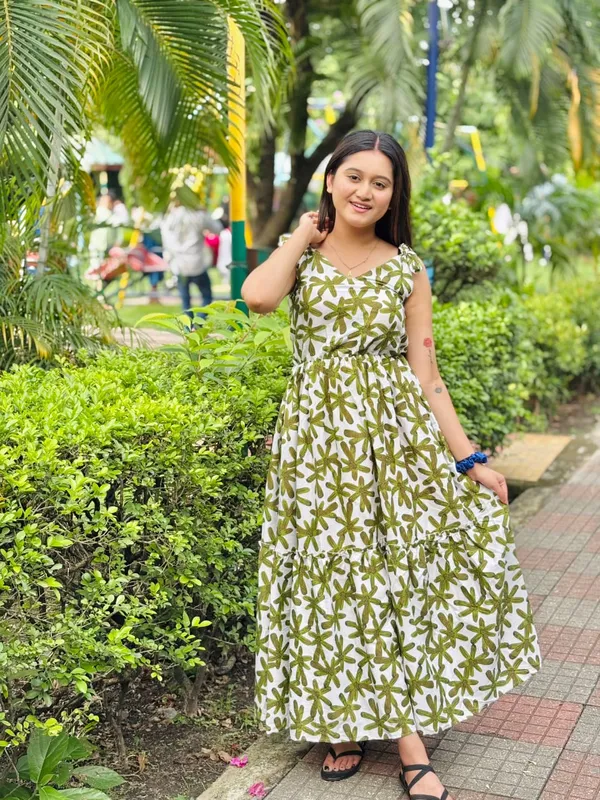 Green_Cotton_Printed_Flared_Maxi_Dress_|_For_Women