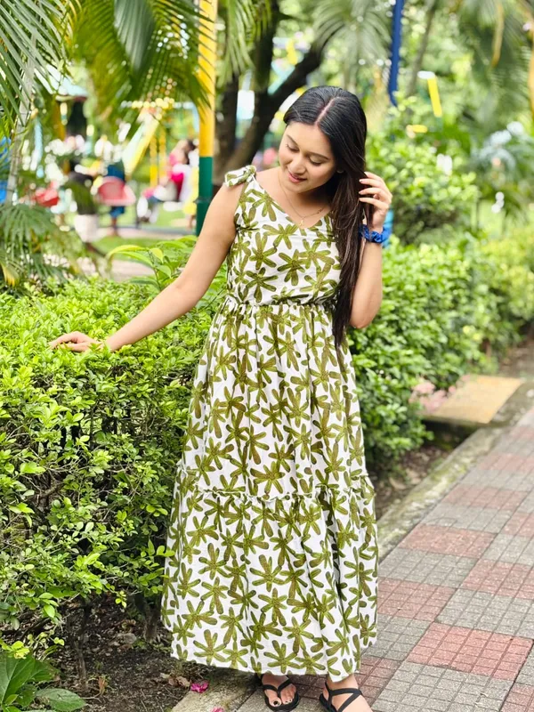 Green_Cotton_Printed_Flared_Maxi_Dress_|_For_Women