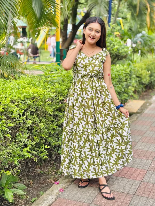Green_Cotton_Printed_Flared_Maxi_Dress_|_For_Women