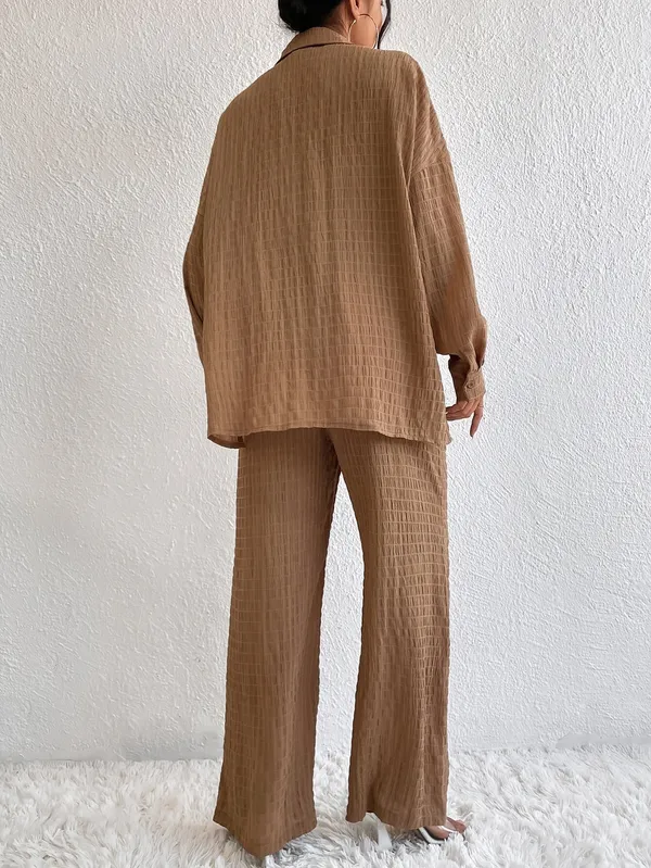 Brown_Cotton_Solid_Co-Ord_Set_|_For_Women