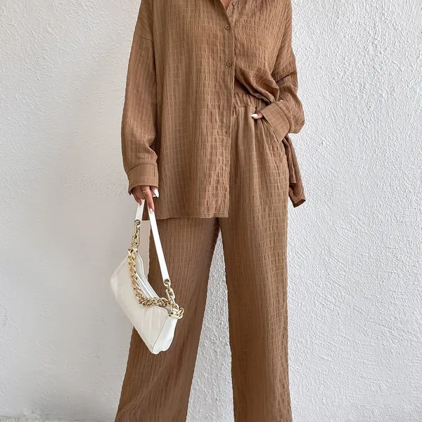 Brown_Cotton_Solid_Co-Ord_Set_|_For_Women