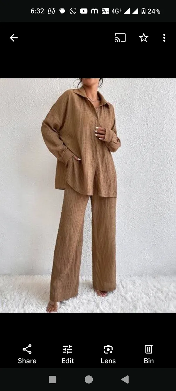Brown_Cotton_Solid_Co-Ord_Set_|_For_Women