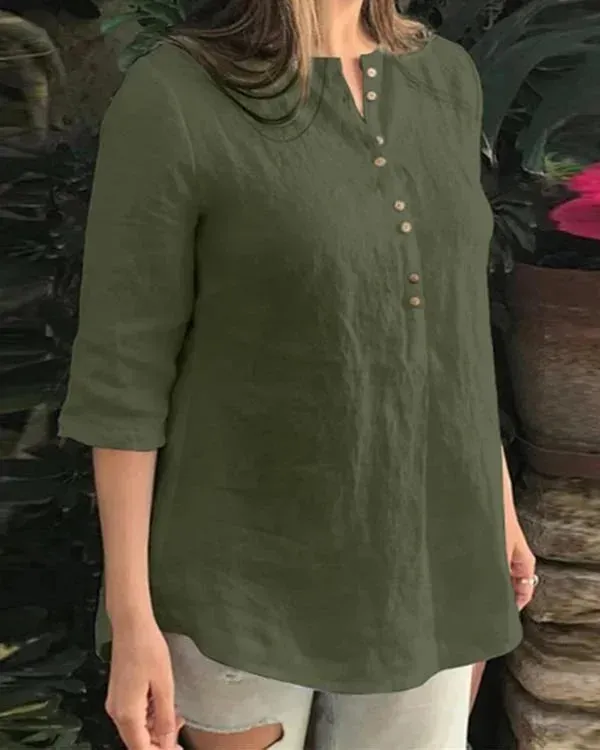 Mehndi_Green_Cotton_Solid_Short_Kurta_|_For_Women