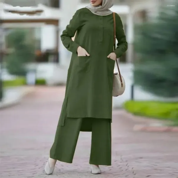 Green_Cotton_Solid_Co-Ord_Set_|_For_Women