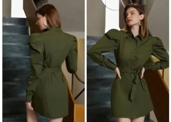Mehdi_green_Midi_dress_for_women_