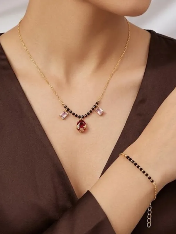 Rizvya's_Crimson_Regal_Mangalsutra_and_Bracelet_Set