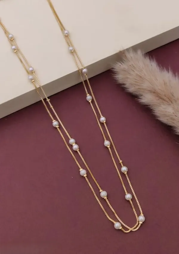 Elegant_Pearl_Double_Layer_Gold-Plated_Necklace