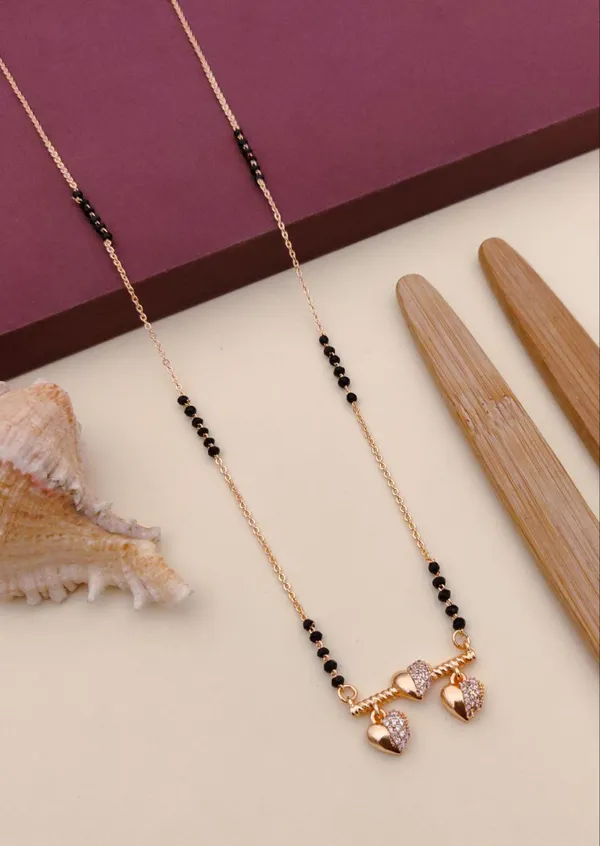 Heartina_&_Rosara_Combo_Mangalsutra_Set_?_Premium_Gold_Plated_Daily_Wear_Black_Beads_Chain_(Buy_1_Get_1_Free)