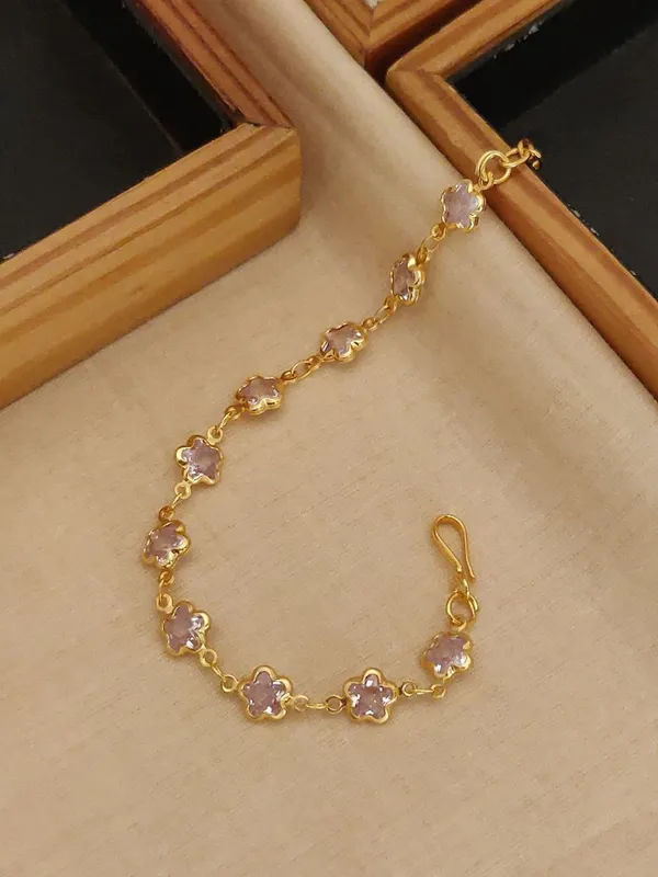 Lilac_Floral_Charm_Bracelet