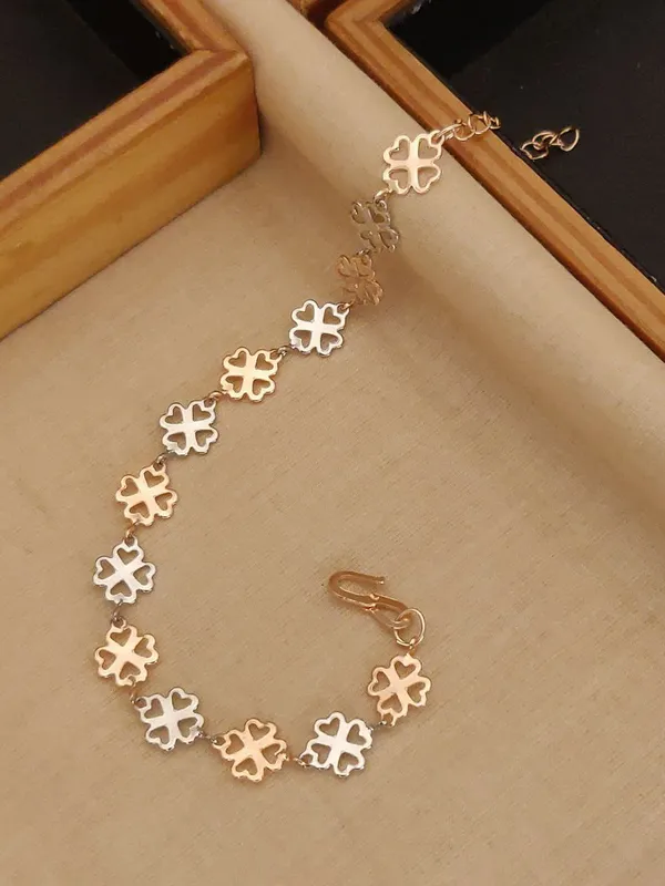 Tricolor_Clover_Link_Bracelet
