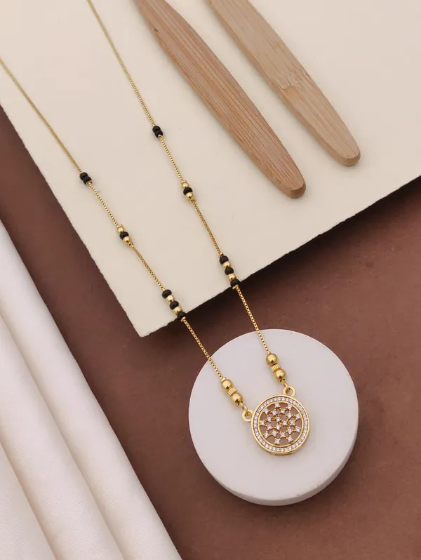 Rizvya_Round_Bloom_CZ_Pendant_Mangalsutra