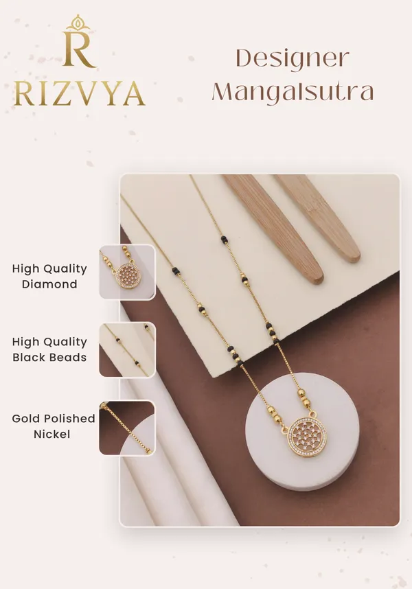 Rizvya_Round_Bloom_CZ_Pendant_Mangalsutra