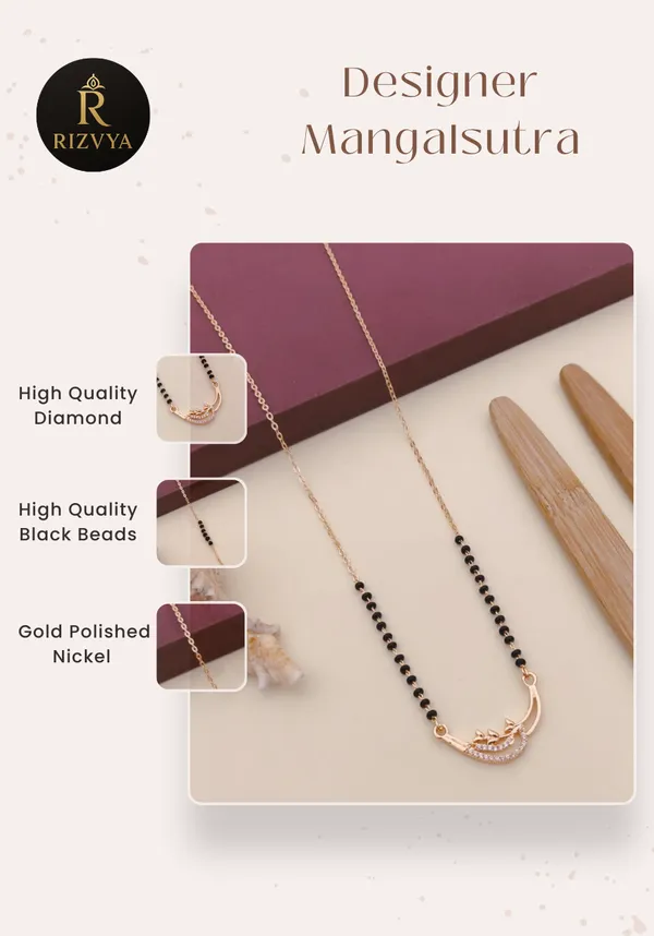 Rizvya_Crystal_Lahar_Curve_Mangalsutra_|_Elegant_Rosegold_Short_Daily_Wear_Mangalsutra