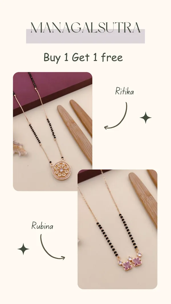 Ritika_&_Rubina_Combo_Mangalsutra_Set_?_Premium_Gold_Plated_Daily_Wear_Black_Beads_Chain_(Buy_1_Get_1_Free)