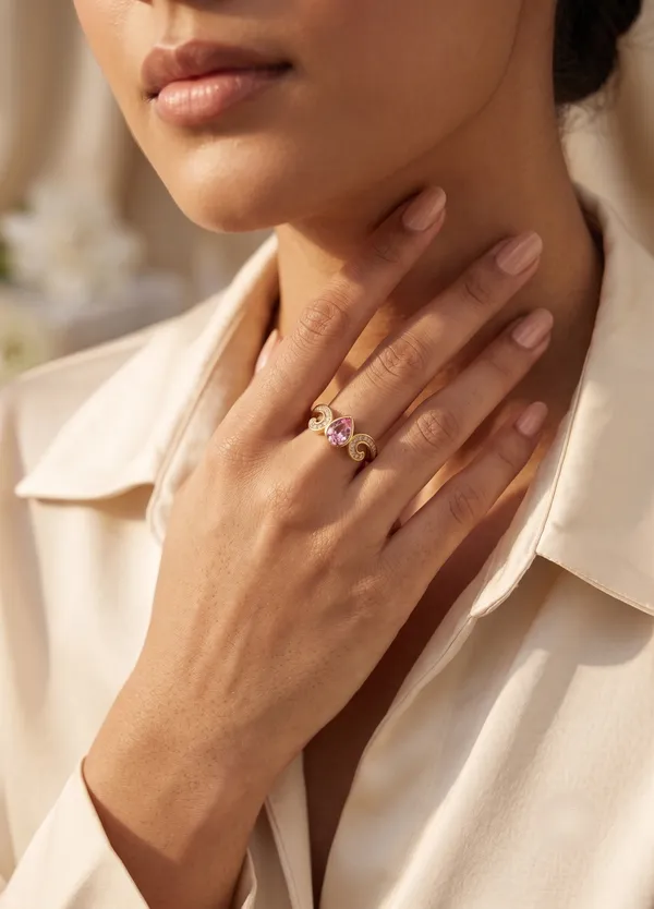 Rizvya_Pink_Teardrop_Swirl_Adjustable_Ring