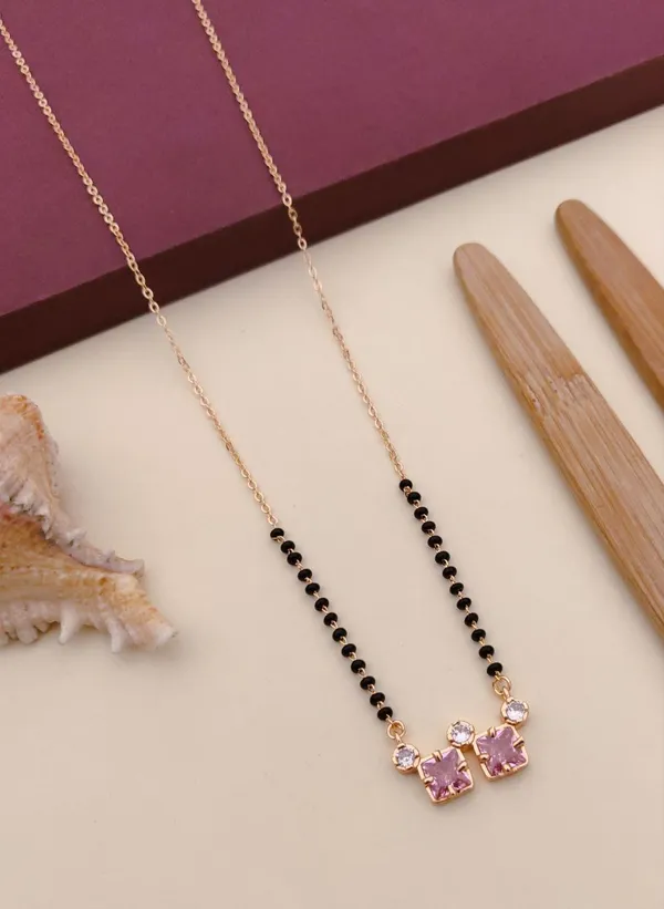 Rizvya_Rosara_Twin_Stone_Mangalsutra_|_Rosegold_Short_Daily_Wear_Stylish_Pendant_Mangalsutra