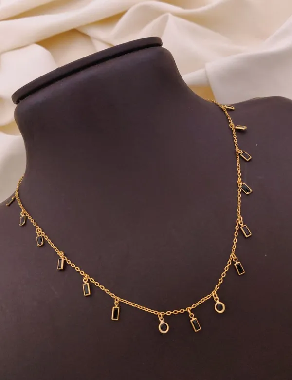 Rizvya_NoirEdge_Gold_Finish_Geometric_Charm_Necklace