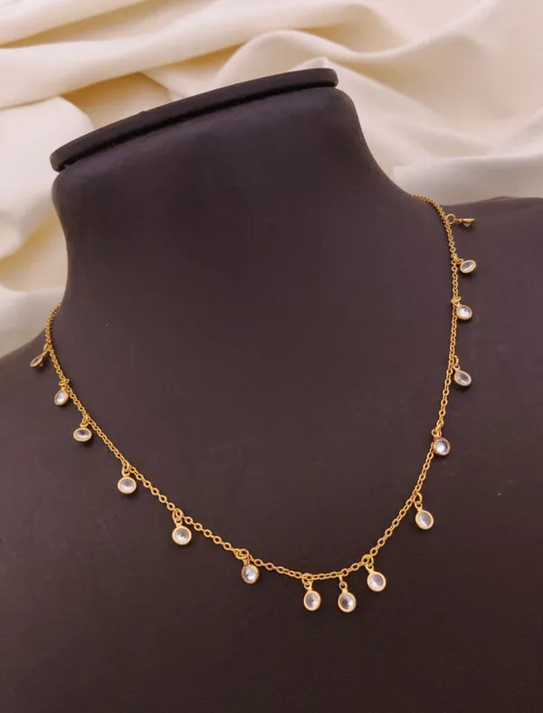 Rizvya_NoorDrop_Gold_Finish_CZ_Layered_Chain_Necklace