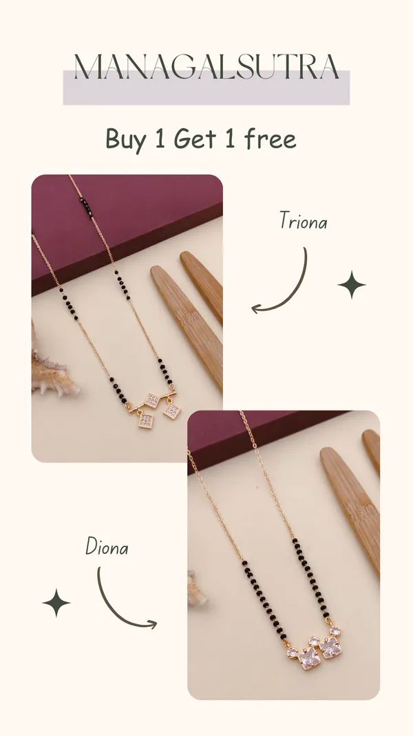 Triona_&_Diona_Combo_Mangalsutra_Set_?_Premium_Gold_Plated_Daily_Wear_Black_Beads_Chain_(Buy_1_Get_1_Free)
