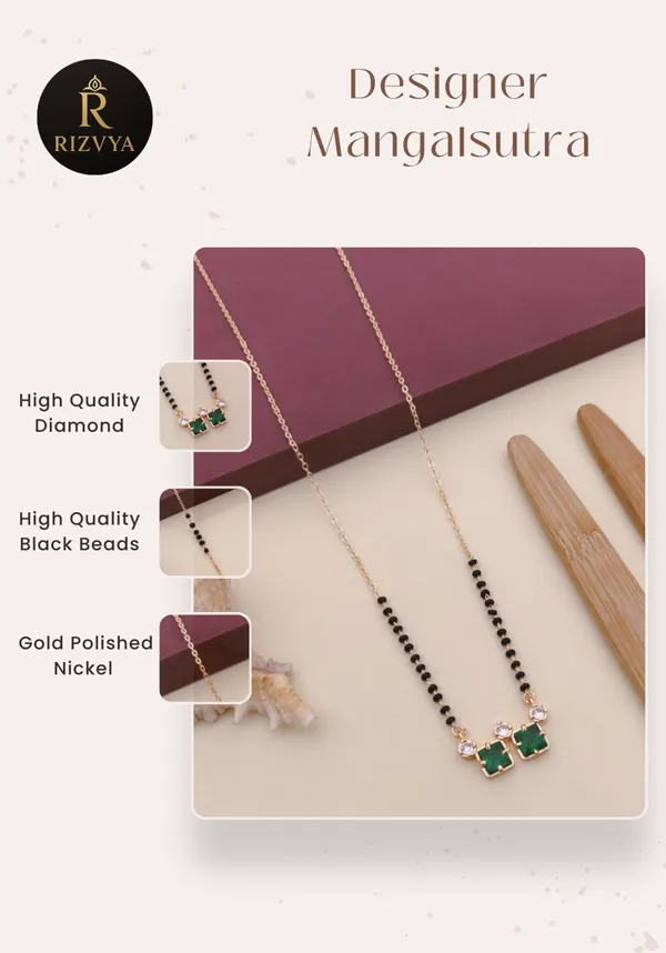 Rizvya_Zayra_Emerald_Twin_Stone_Mangalsutra_|_Rosegold_Short_Daily_Wear_Stylish_Mangalsutra