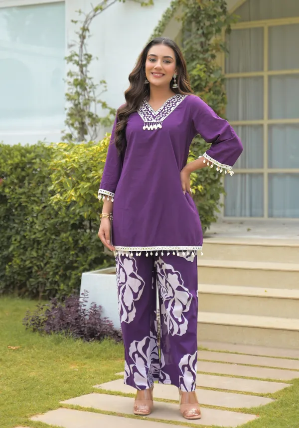 Muslin_Cotton_lavender_suit_with_Mirror_work