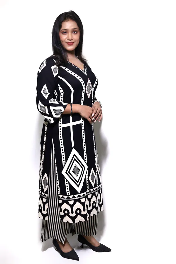 Black_and_White_Rayon_Cotton_Digit_Print_Coord_Set_