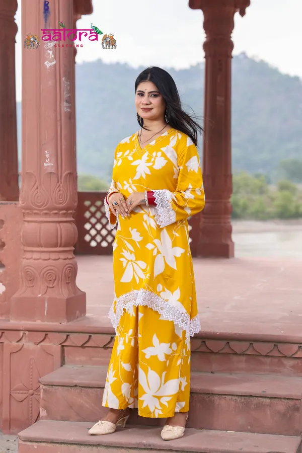 Yellow_Rayon_Cotton_Short_Printed_Co-Ord_Set_For_Women